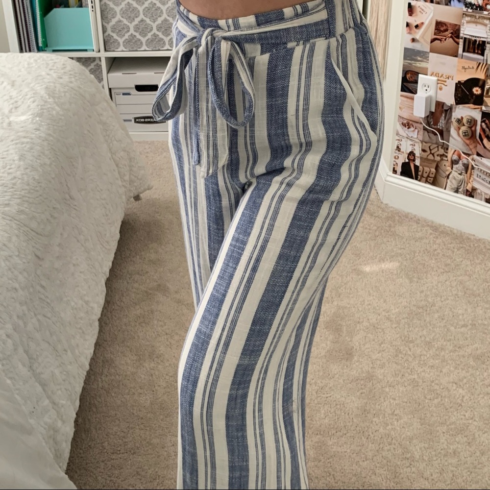 FRANCESCAS - flowy palazzo pants with front tie